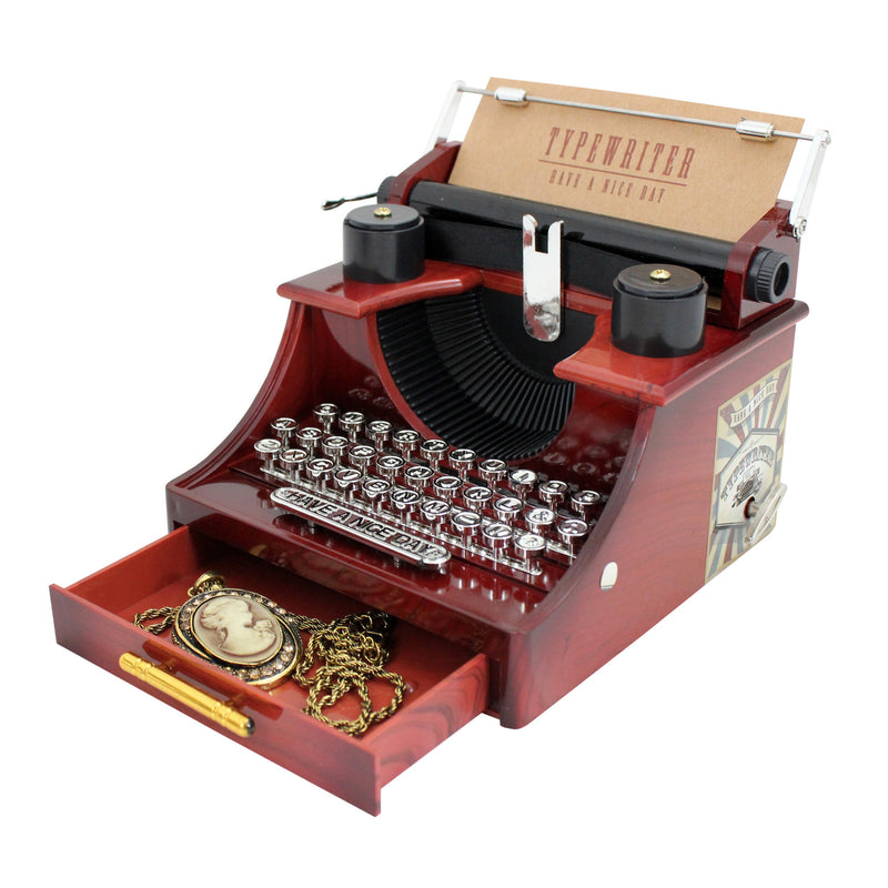 Clickety-Clack of a Traditional Typewriter Music Box and Jewelry Holder