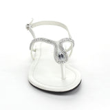 Rhinestone Horseshoe Women's Sling Back Thong Sandals