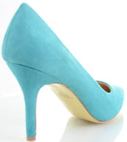  Pointed Toe Single Sole Pump Heels Vegan Suede Fourever Funky