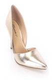 Champagne Gold Metallic Pointed Toe Single Sole D-Orsay Pumps