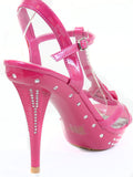  Flower Open Toe Rhinestone Strappy Stiletto High Heel Sandal Shoe