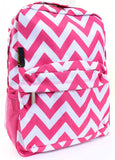 Chevron Print Fashion Canvas School Cheer Backpack