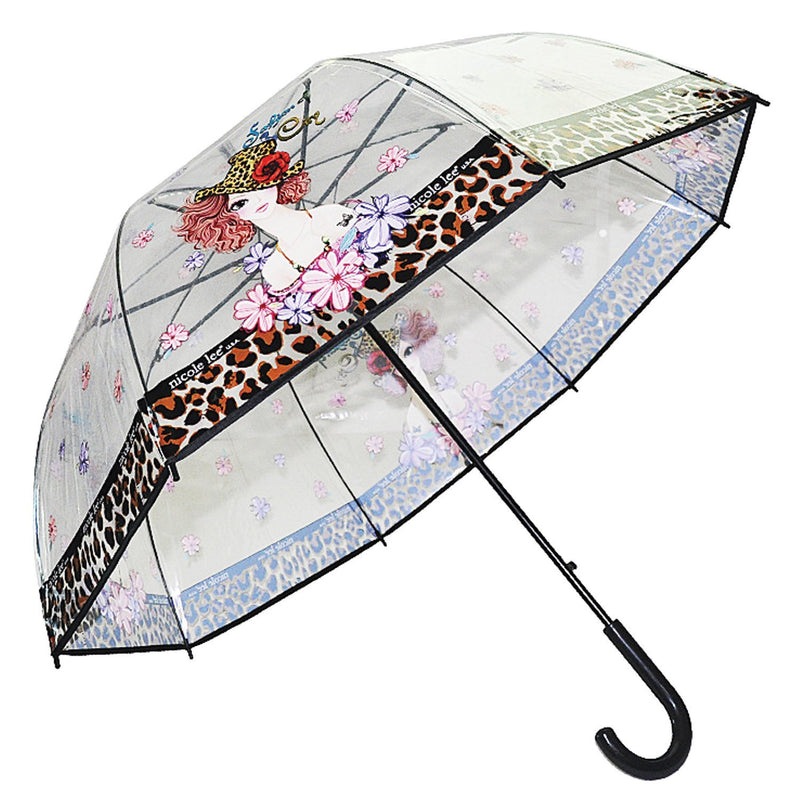 Nicole Lee SUNNY PRINT CLEAR UMBRELLA