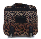  Large Leopard Fashion Print Rolling 17" Laptop Suitcase