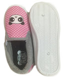 Kids Pink Polka Dot Panda Cartoon Slip On Girls Sneakers