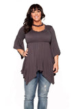 Womens Plus Size Asymmetric Wench Style Fashion Blouse