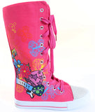 Hearts Butterflies Bling Girls Knee High Sneaker Boots Kids Fourever Funky