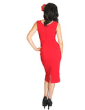 Steady Clothing Rockabilly Red Pin-up Diva Dress