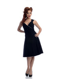  Steady Clothing Black Rockabilly Retro Diva Swing Dress U.S.A 