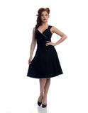  Steady Clothing Black Rockabilly Retro Diva Swing Dress U.S.A 