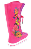 Hearts Butterflies Tattoo Girls Knee High Sneaker Boots Fourever Funky