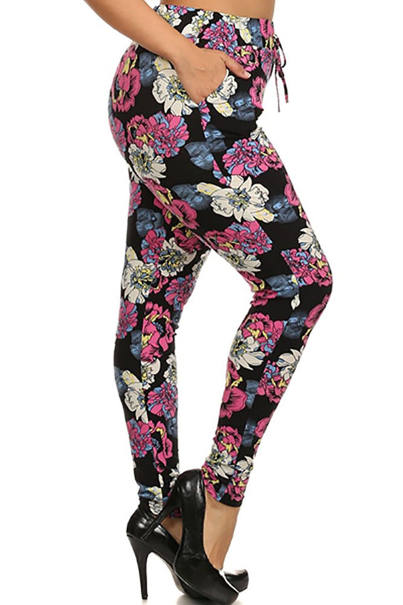 Plus Size Semi Harlem High Waist Leggings with Pockets