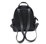 Skull Moto Biker Rivet Backpack Vegan Black Leather Unisex