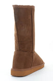 TAN Furry Faux Shearling Vegan Fleece Womens Boot