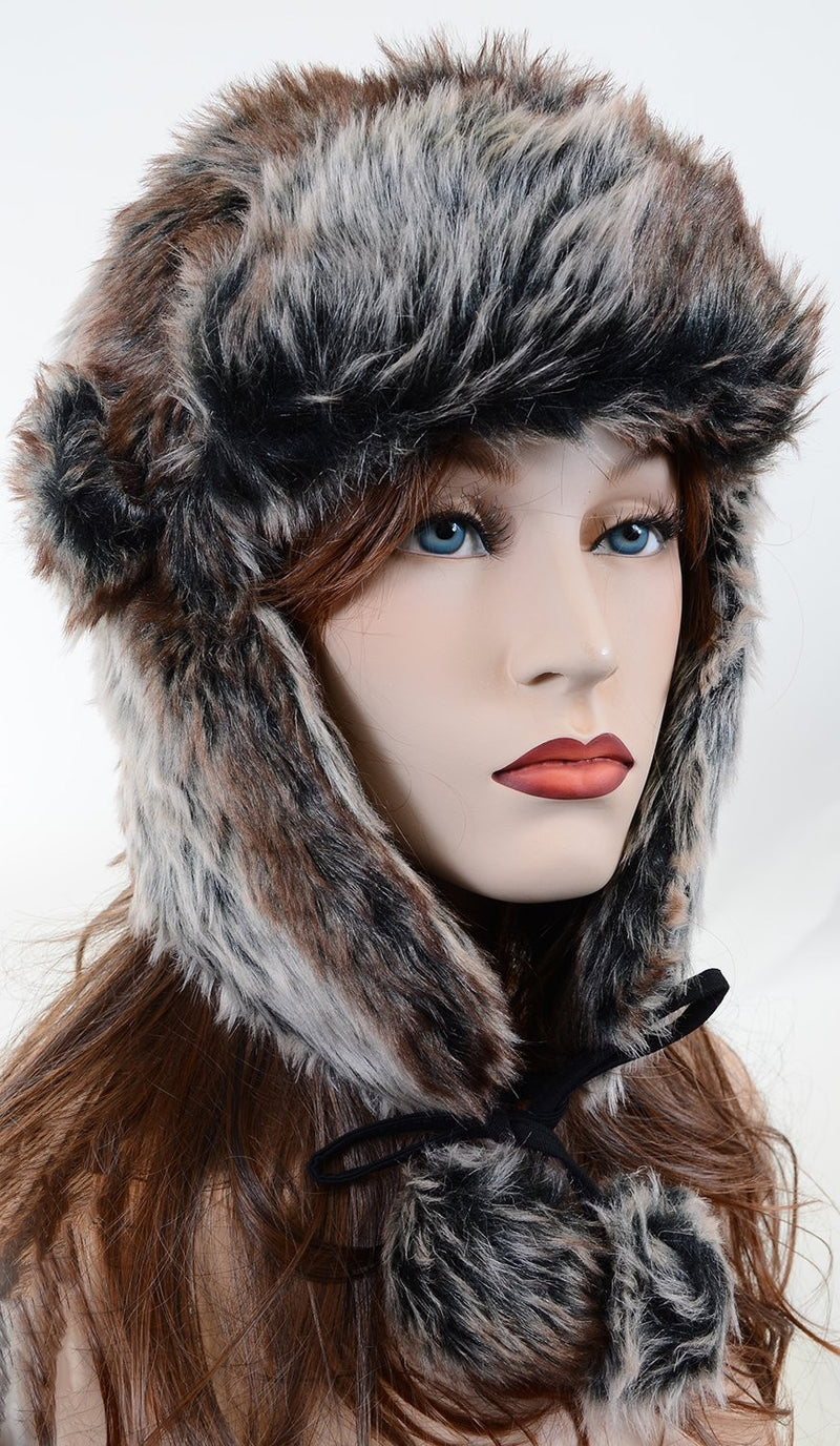  Super Furry Vegan Friendly Cold Weather Winter Ushanka Trapper Hat