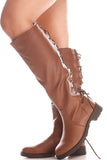  Back Lace Up Knee High Boots Winter Boots Womens Vegan