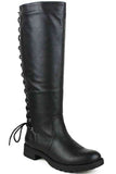  Back Lace Up Knee High Boots Winter Boots Womens Vegan