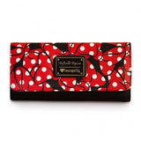 Womens Disney Minnie Mouse Bows All Over Print Faux Leather Tri-fold Wallet