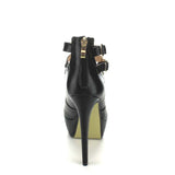  Queen Chateau Waris-4 Women's Peep Toe Stiletto High Heel Pumps Black