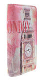 New York London Colorful Multi Design Fashion Bi-Fold Wallet