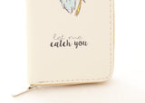 Let Me Catch You Colorful Feather Bi-Fold Vegan Leather Wallet