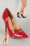 Patent Lucite Trim Pointy Toe Rockabilly Pin-up Pump