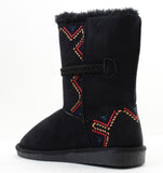  Tribal Zig-Zag Shearling Vegan Fur Suede Womens Boots