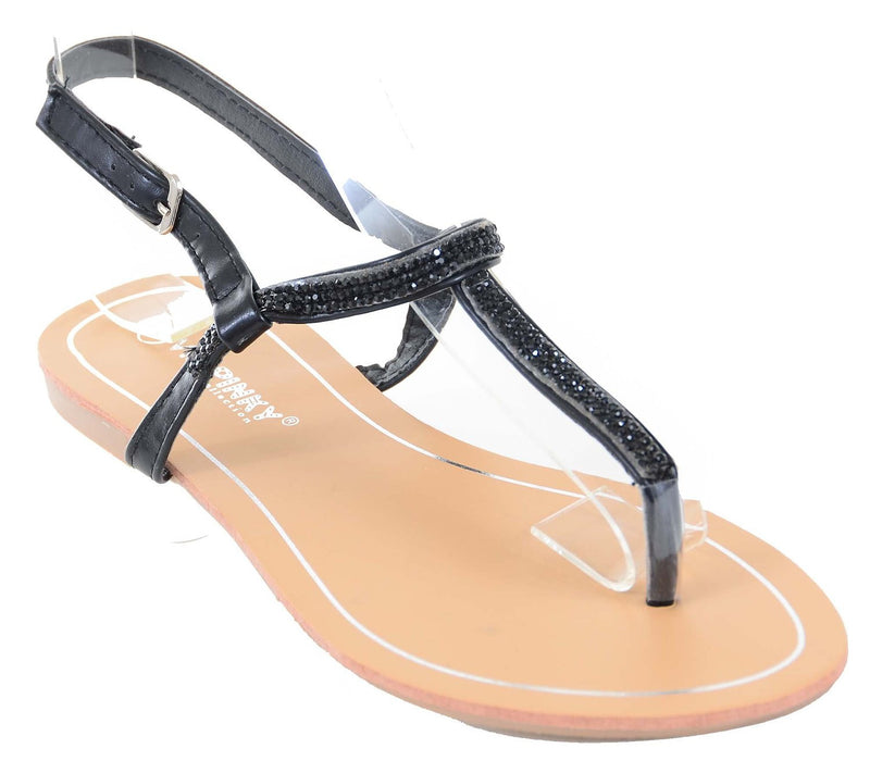 Sparkly Jeweled Bling Wedding Formal Thong Flip-Flop Sandals