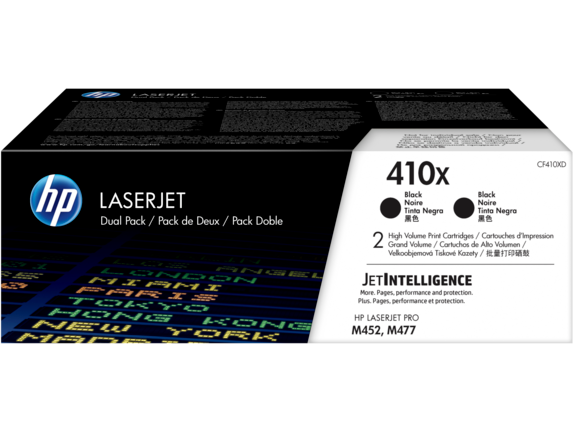 HP 410X 2-pack High Yield Black Original LaserJet Toner Cartridges