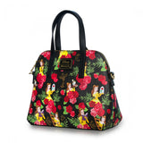 Princess Belle Disney Loungefly Floral AOP Handbag Purse